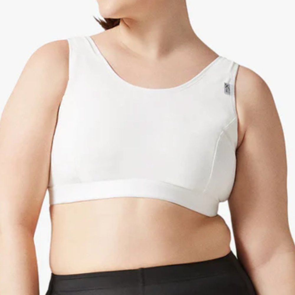 CW- X Stabilyx High Impact Sports Bra in‎ White,165103, Size 38DD / 38E